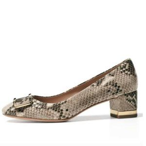 COACH Isla Snake Print Professional Career Block Heels Size 6.5 EUC LN